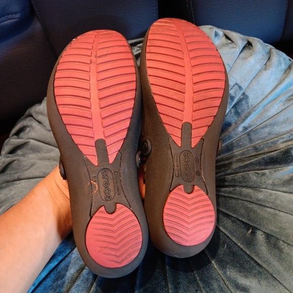 CROCS Alice Work Flat Mary Jane Women's Size 7 Black - Picture 2 of 4